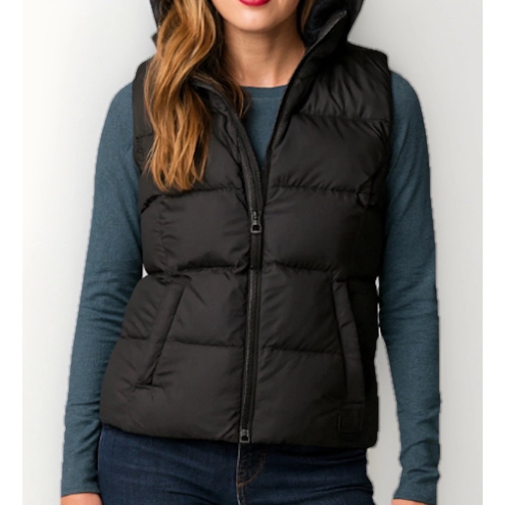 OUTDOOR RESEARCH Coldfront II Hooded 700 Down Fill Puffer Jacket Vest Black - M